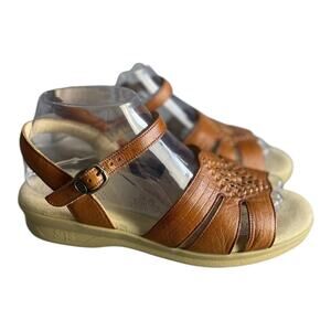 SAS Women’s Huarache Quarter Strap Antique Tan Leather Sandals Size-8 Wide